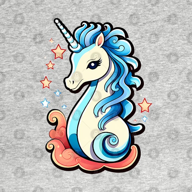 Magical Unicorn Seahorse by TaevasDesign